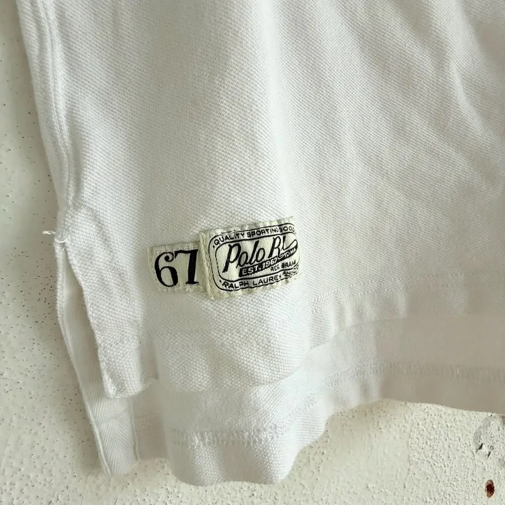 Polo Ralph Lauren Indian Head Chief Patch Polo Shirt Rugby Custom Fit Mens‎ L